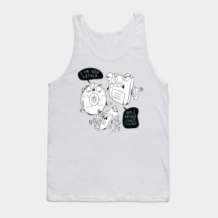 Cd Disk Floppy Disk and USB Disk Tank Top